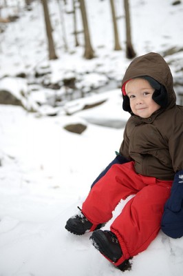 Toddler in the snow