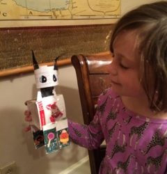 Kids Inventing A Halloween Cat From Hape’s Packaging